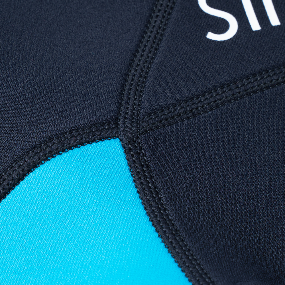 Гидрокостюм для плавания женский SALVAS Shorty Sirene Lady, с короткими рукавами и шортами, чёрно-голубой, Размер m