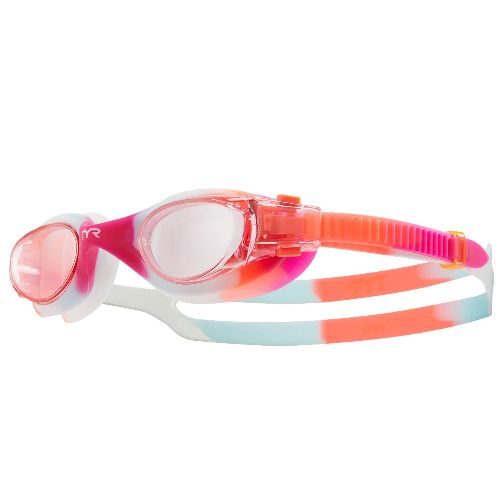 Очки для плавания TYR Vesi Tie Dye Junior, подростковые, Цвет очков/линз Мультиколор/Розовый