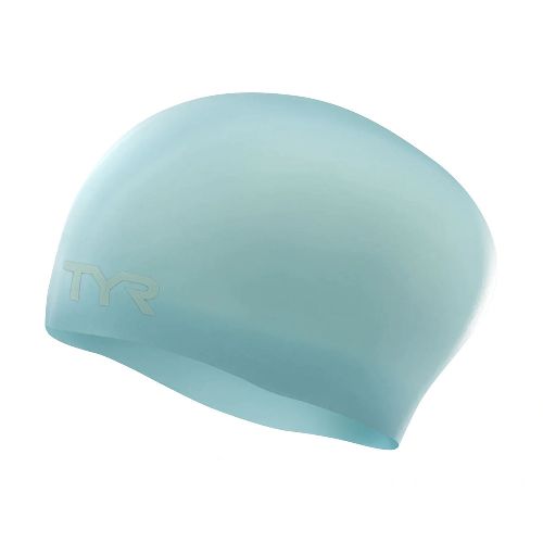 Шапочка для плавания TYR Long Hair Wrinkle-Free Silicone Cap, Цвет Бирюзовый