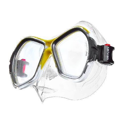 Маска для плавания SALVAS Phoenix Mask, профессиональная, размер взрослый, Цвет Желтый