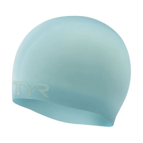 Шапочка для плавания TYR Wrinkle Free Silicone Cap, Размер senior, Цвет Мятный