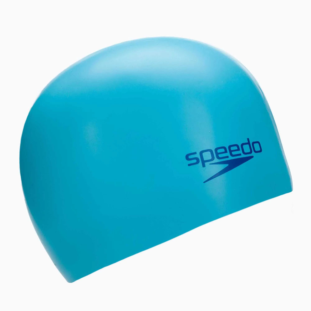 Шапочка для плавания SPEEDO Molded Silicone Cap Jr,  детская, Цвет Голубой