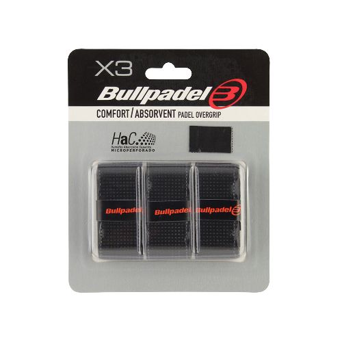 Овергрип BULLPADEL, черный, в упаковке 3шт