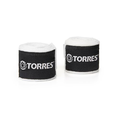Бинт боксерский эластичный TORRES, 1 пара, Размер Дл. 2,5 м, Цвет Белый