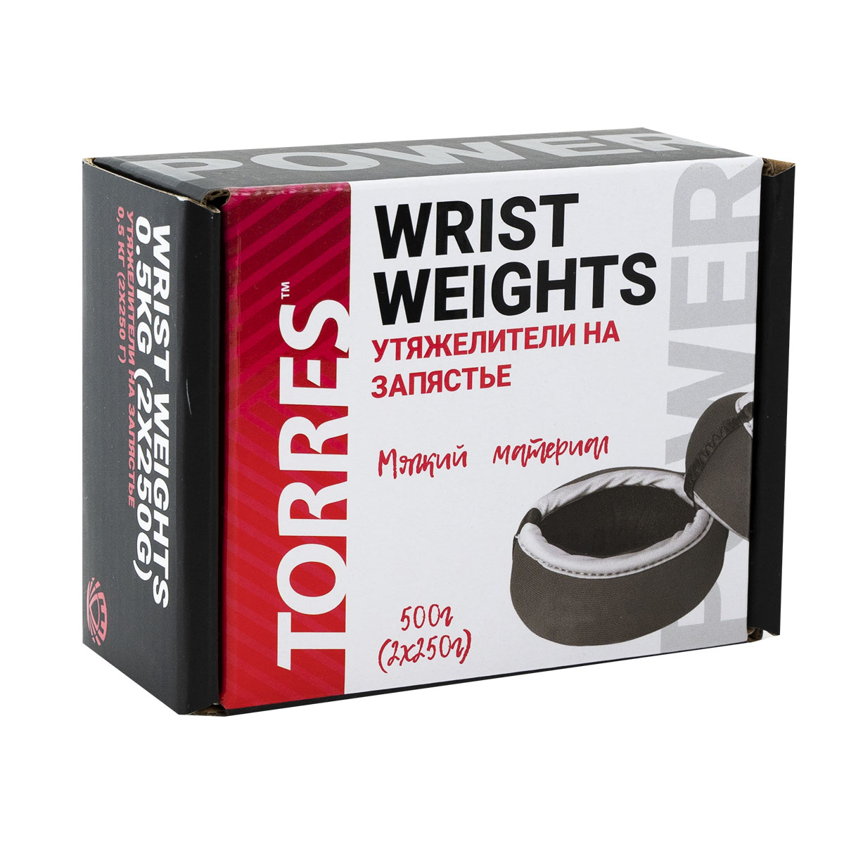 Утяжелители на запястье TORRES, вес 0,5 кг