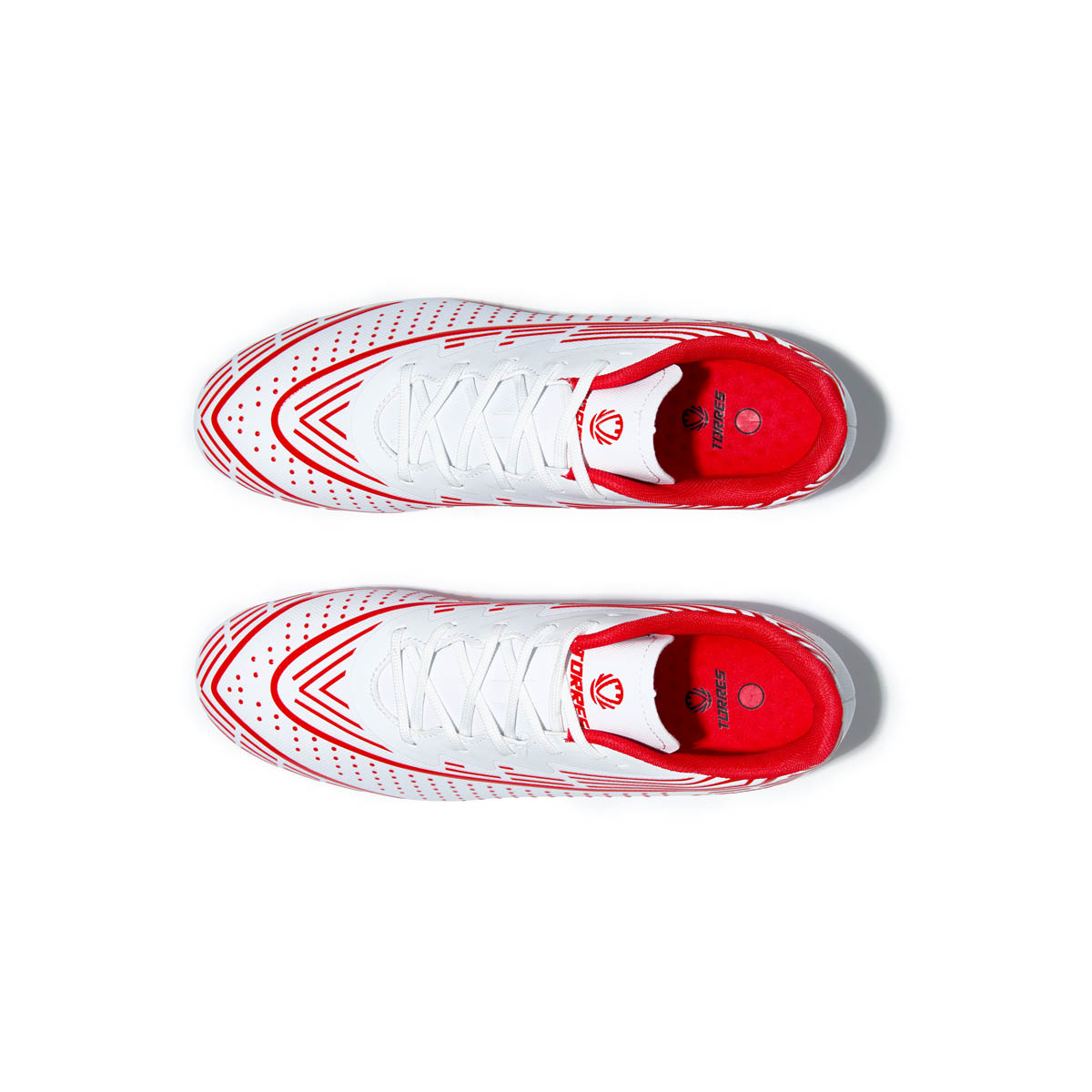 Бутсы футбольные TORRES FURIA, Размер 38, Цвет Белый/Красный