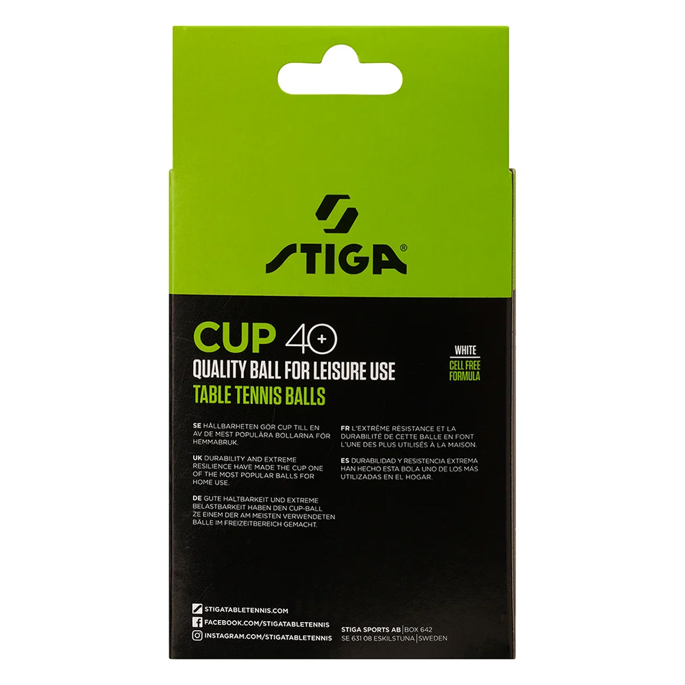 Мяч для настольного тенниса STIGA Cup ABS, упак. 12шт