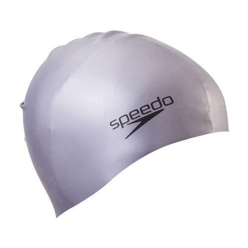 Шапочка для плавания SPEEDO Plain Molded Silicone Cap, Цвет Серебристый