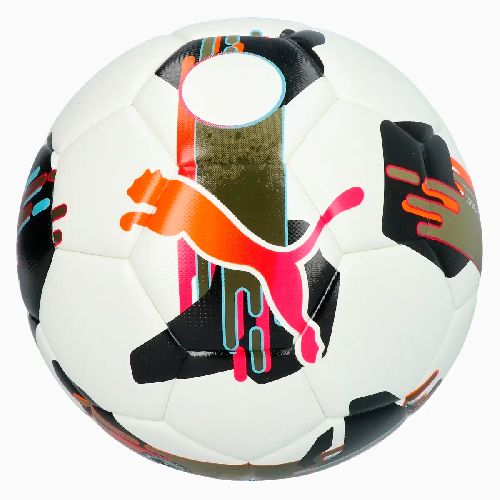 Мяч футбольный PUMA Orbita 3 TB FQ 08432501, FIFA Quality, Размер 4, Цвет Бело-черно-оранжевый