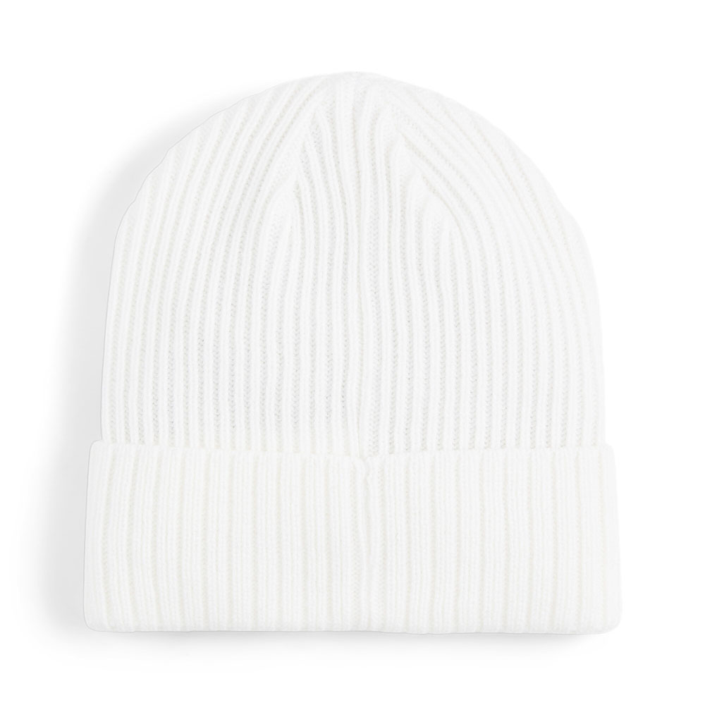 Шапка PUMA Ribbed Classic Cuff Beanie, Цвет Белый