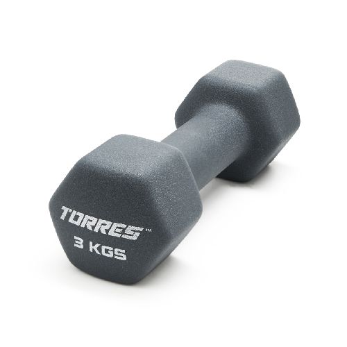Гантель металлическая TORRES в неопреновой оболочке, Вес 3 кг