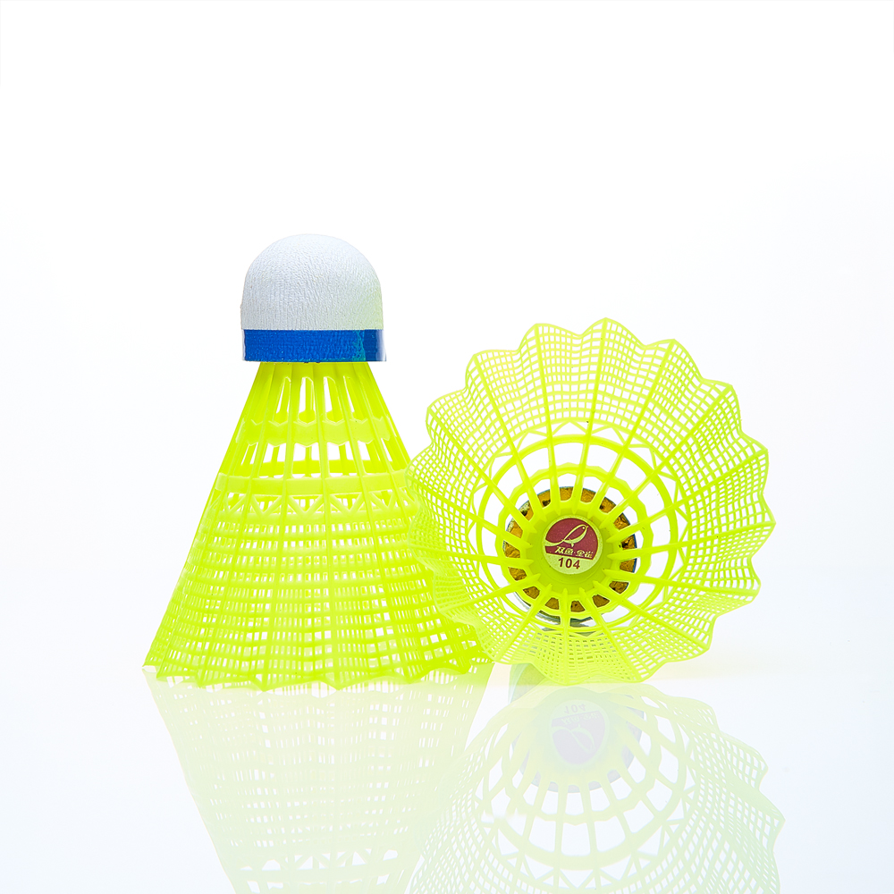 Воланы для бадминтона DOUBLE FISH JINQUE 104y, нейлон, 6 шт., Цвет Желтый