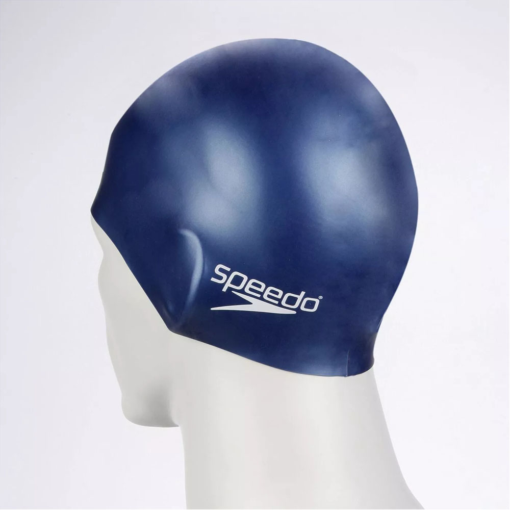 Шапочка для плавания SPEEDO Plain Flat Silicone Cap, Цвет Темно-синий