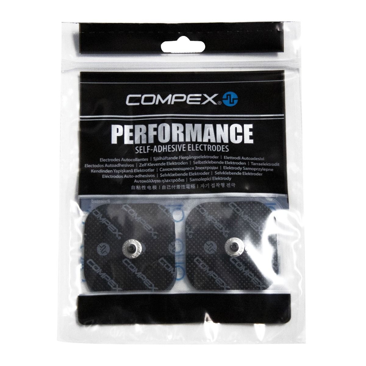 Электроды для миостимуляции COMPEX Performance Snap, 5 х 5 см, 4шт. в упаковке