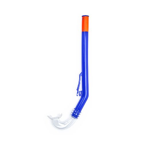 Трубка плавательная SALVAS Rapallo Snorkel, без клапана, размер взрослый, Цвет Синий
