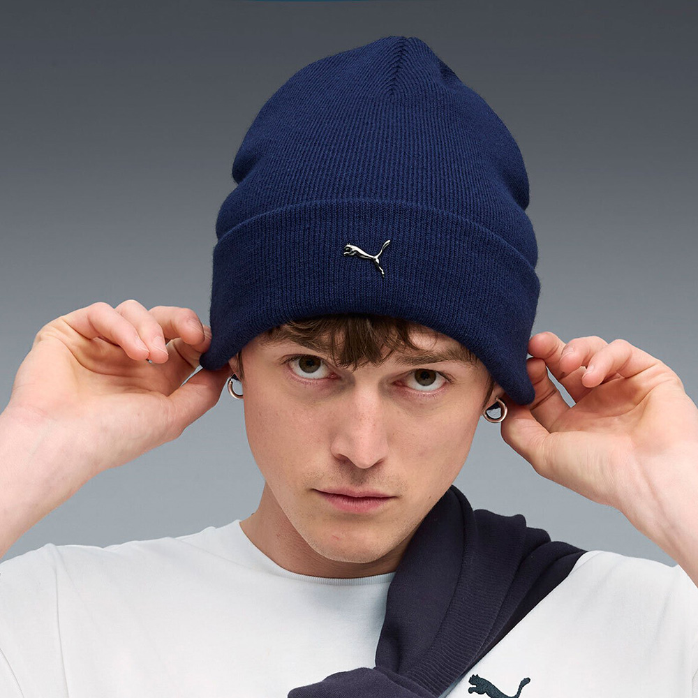 Шапка PUMA Metal Cat Beanie, Цвет Темно-синий