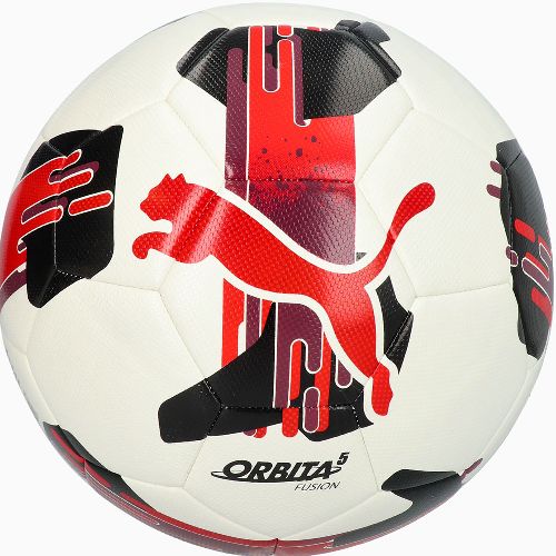 Мяч футбольный PUMA Orbita 5 Fusion, Размер 4, Цвет Бело-красный