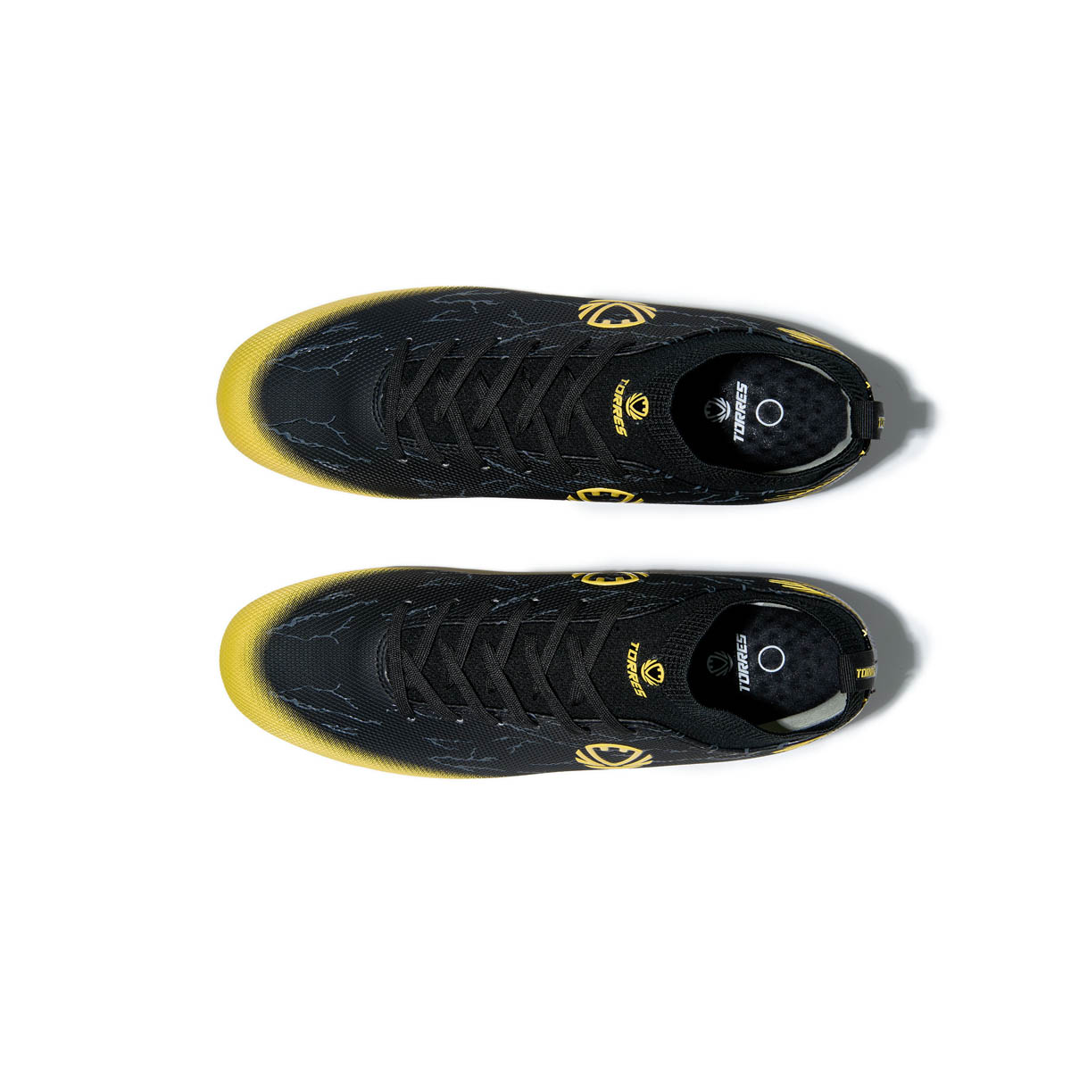 Бутсы футбольные TORRES GARRA, с носком, Размер 38, Цвет Черный/Желтый
