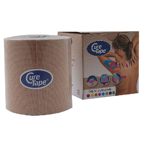 Тейп кинезиологический CURETAPE Neutral, размер 7.5 см x 5 м, телесный
