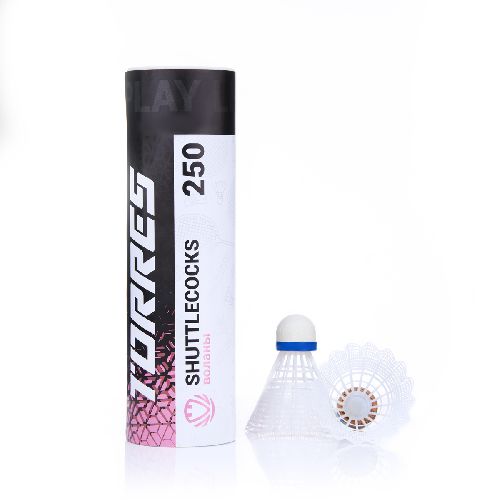 Воланы для бадминтона TORRES 250, нейлон/пробка, 6 шт