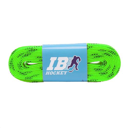 Шнурки для коньков IB Hockey с пропиткой, Размер 305см, Цвет Лайм