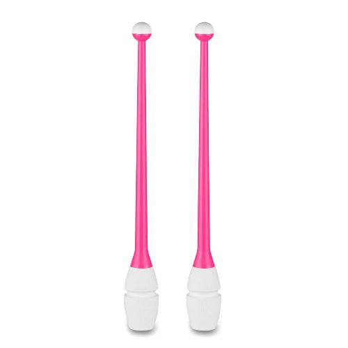 Булавы для художественной гимнастики INDIGO IN017, Размер 36 см, Цвет Розово-белый