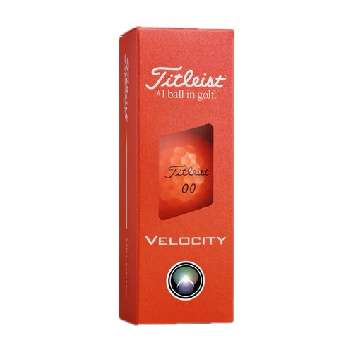 Мяч для гольфа Titleist Velocity 26 T8027S-OR, 3 шт., оранжевый, Цвет Оранжевый