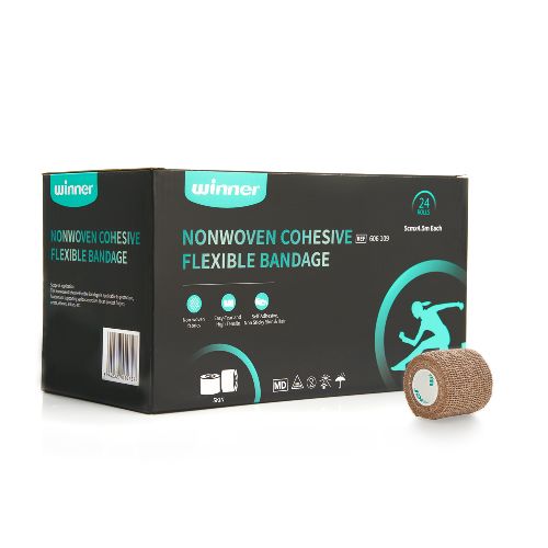 Тейп спортивный WINNER нетканный, когезивный 5 см*4,5 м, 24 шт