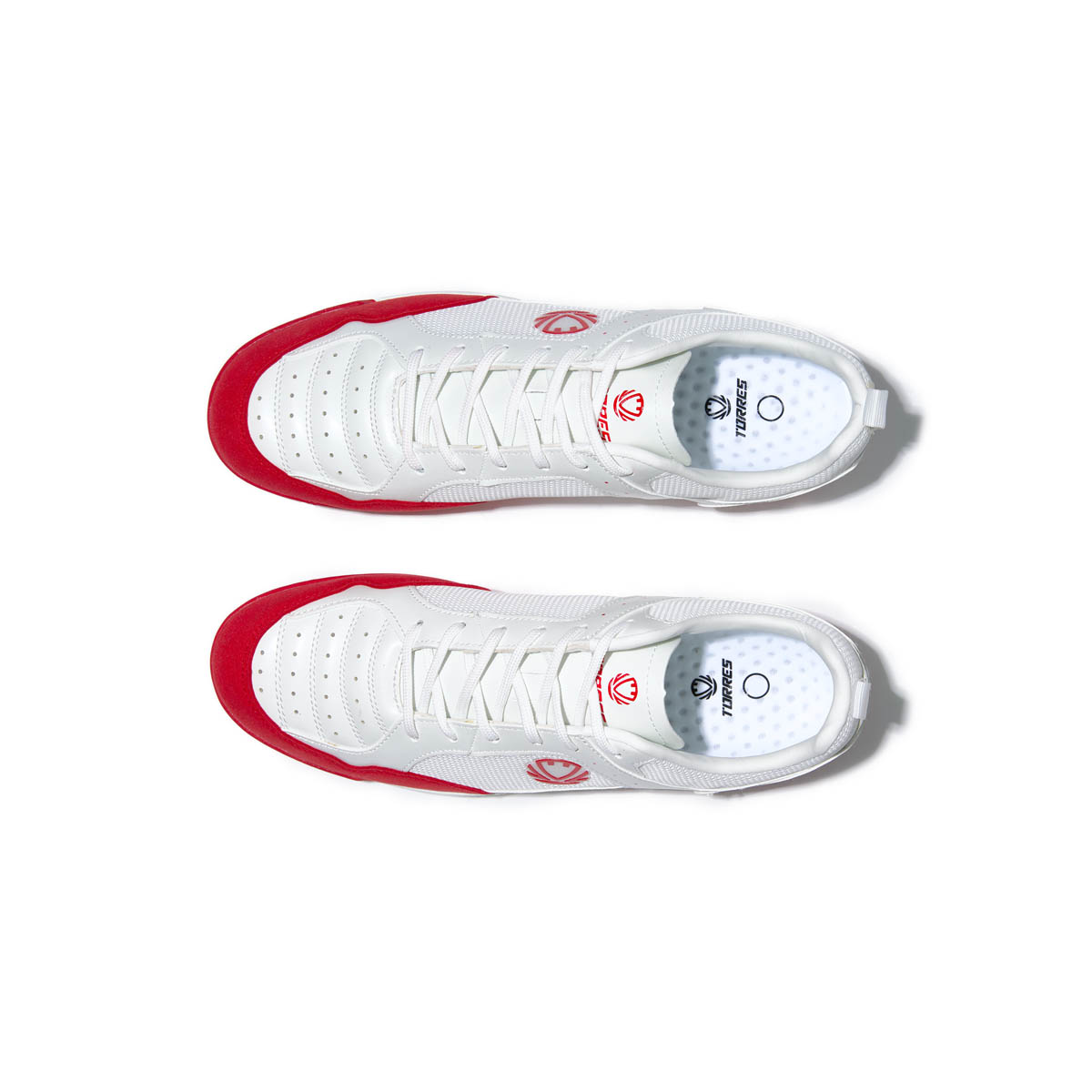 Бутсы футбольные (многошиповки) TORRES VELOZ, Размер 38, Цвет Белый/Красный