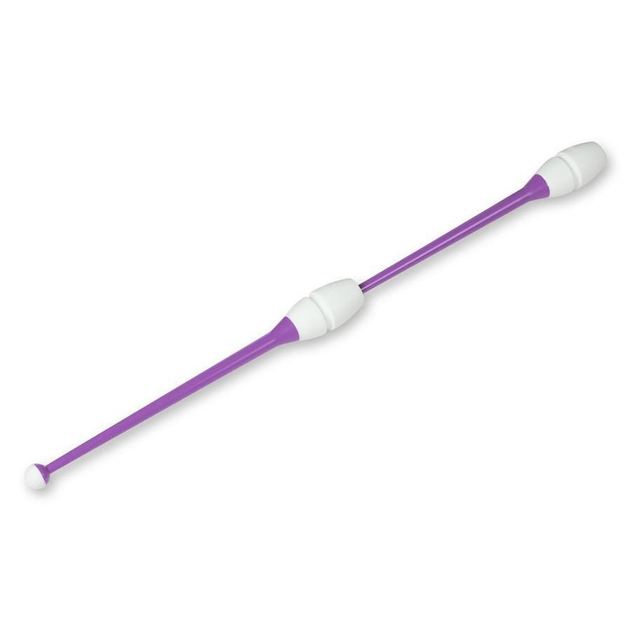 Булавы для художественной гимнастики INDIGO IN018, Размер 41 см, Цвет Фиолетово-белый
