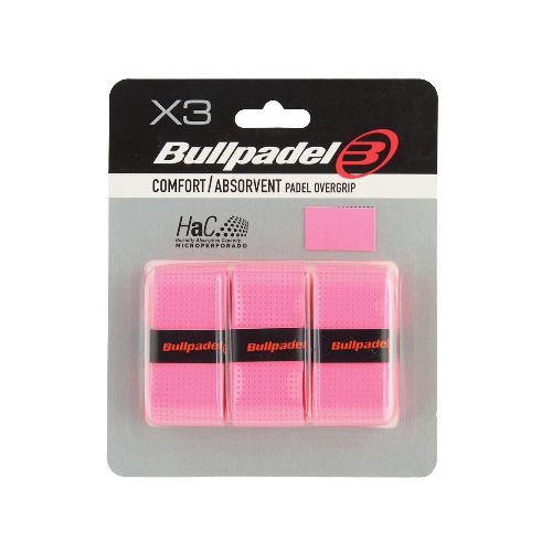 Овергрип BULLPADEL GB1201, в упаковке 3шт, Цвет Розовый