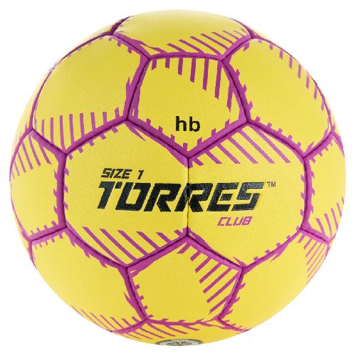 Мяч гандбольный TORRES Club, Размер 1, Цвет Желтый