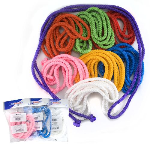 Скакалка гимнастическая КV.REZAC полипропилен, без ручек, цвета в ассортименте