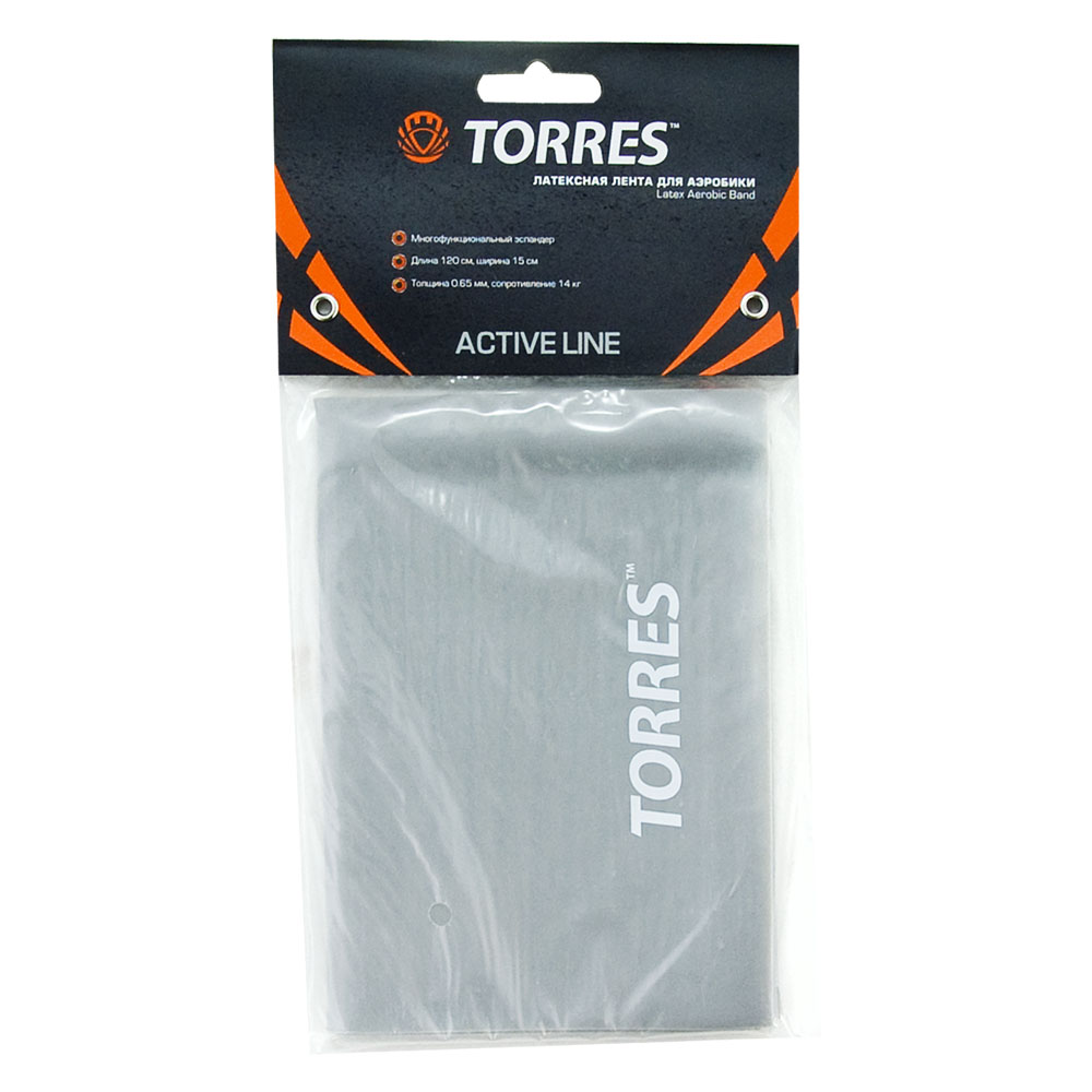 Эспандер TORRES латексная лента 120х15 см, сопротивление 14 кг