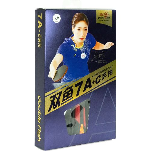 Ракетка для настольного тенниса DOUBLE FISH 7A+C, профессиональная, ITTF Approved, + 2 мяча