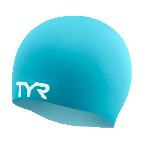 Шапочка для плавания TYR Wrinkle Free Silicone Cap, Размер senior, Цвет Бирюзовый