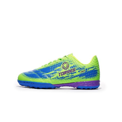 Бутсы футбольные (многошиповки) детские TORRES COPA KID, Размер 28, Цвет Салатовый/Синий