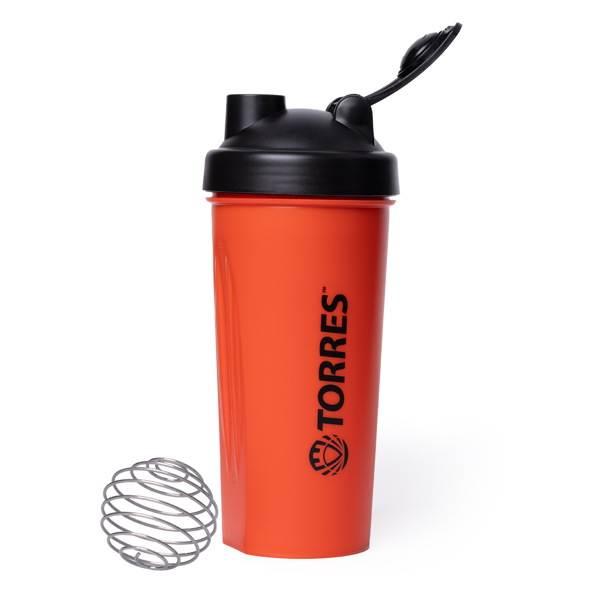 Шейкер спортивный TORRES, 600 мл, Цвет Ярко-оранжевый