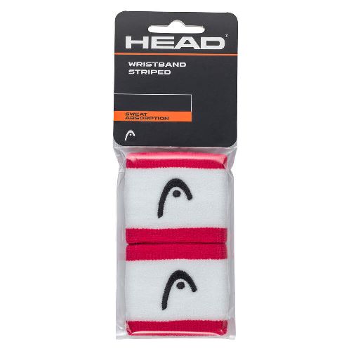 Напульсники HEAD 2,5'' stripped, ширина 7см, Цвет Бело-малиновый