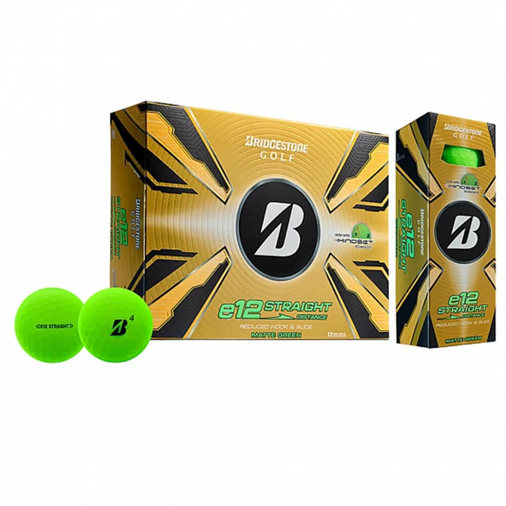 Мяч для гольфа Bridgestone e12 25 Contact New Matte Green, Цвет Зеленый