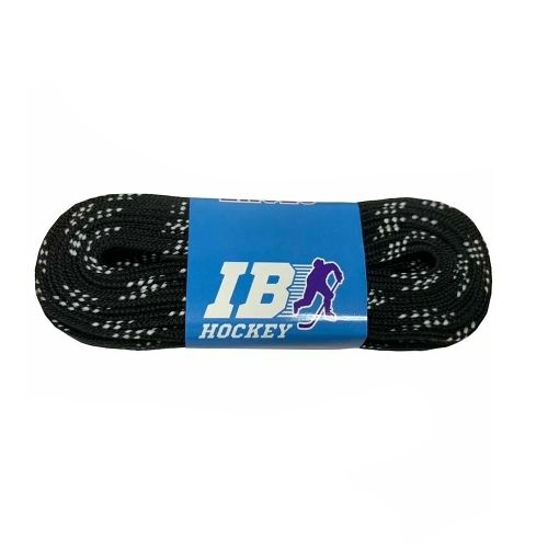 Шнурки для коньков IB Hockey с пропиткой, 274см, Размер 274см, Цвет Черный