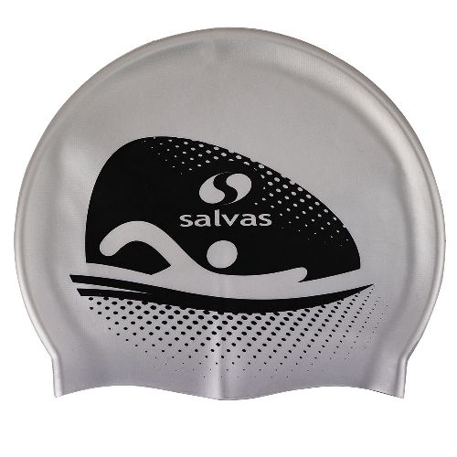 Шапочка для плавания SALVAS Cap, размер взрослый, Цвет Серебристый