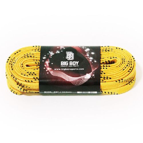 Шнурки для коньков BIG BOY Comfort Line с пропиткой, Размер 244см, Цвет Желтый