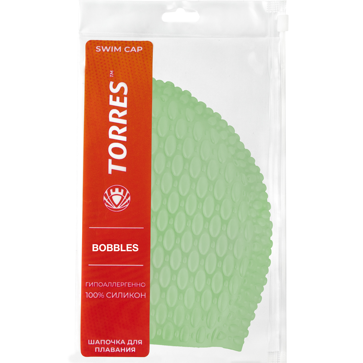 Шапочка для плавания TORRES Bobbles, Цвет Зеленый