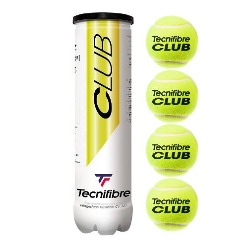 Мяч теннисный TecnifibreAll Club 4B, 60CLUB364N, уп.4 шт, ITF