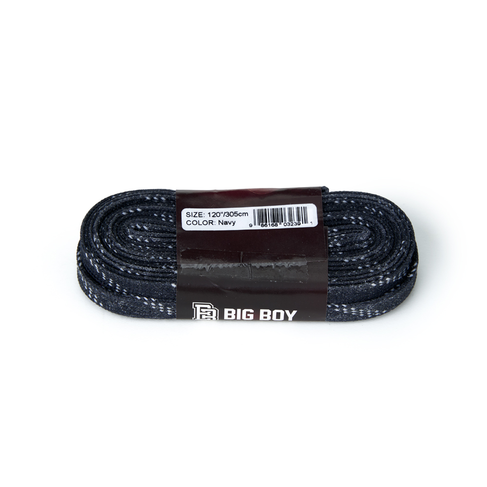 Шнурки для коньков BIG BOY Comfort Line с пропиткой, Размер 305см, Цвет Темно-синий