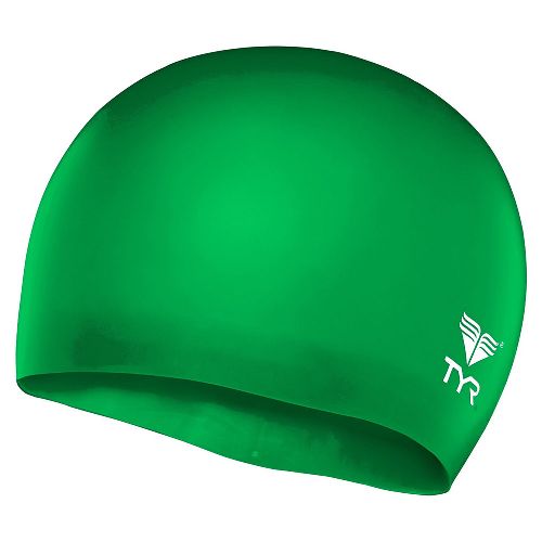 Шапочка для плавания TYR Wrinkle Free Junior Silicone Cap, подростковая, 10-16 лет, Размер junior, Цвет Зеленый