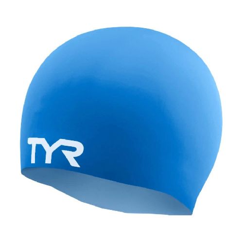 Шапочка для плавания TYR Wrinkle Free Silicone Cap, Размер senior, Цвет Синий2