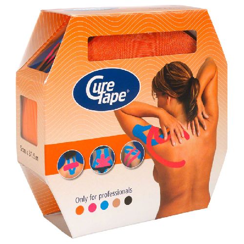 Кинезиотейп CURETAPE Giant Roll, размер 5 см x 31.5 м, Цвет Оранжевый