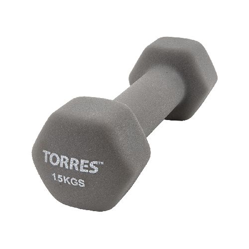 Гантель металлическая TORRES в неопреновой оболочке, Вес 1,5 кг